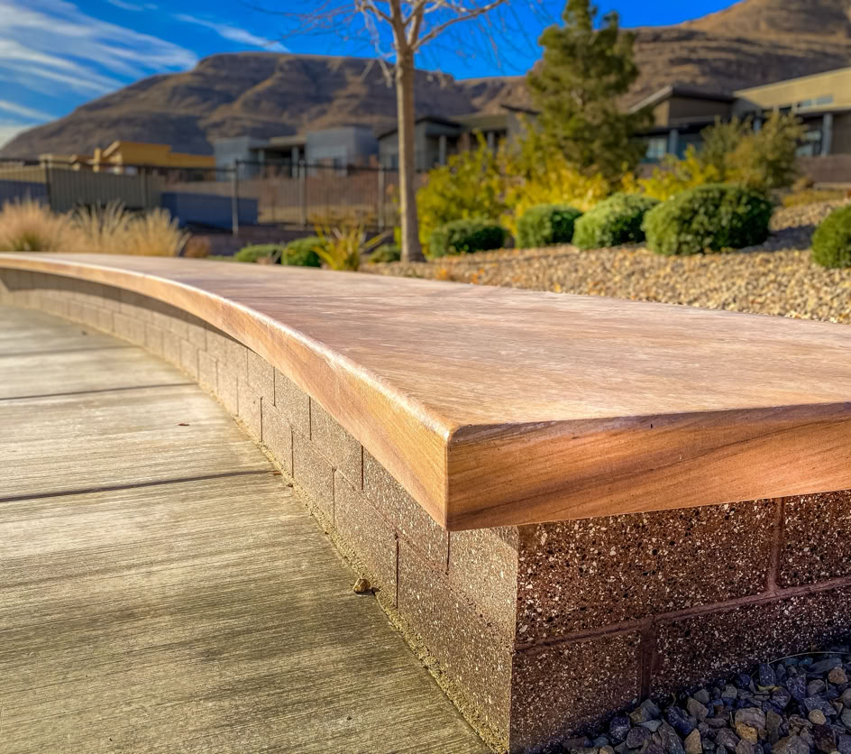 The MESA Park Summerlin curved benches