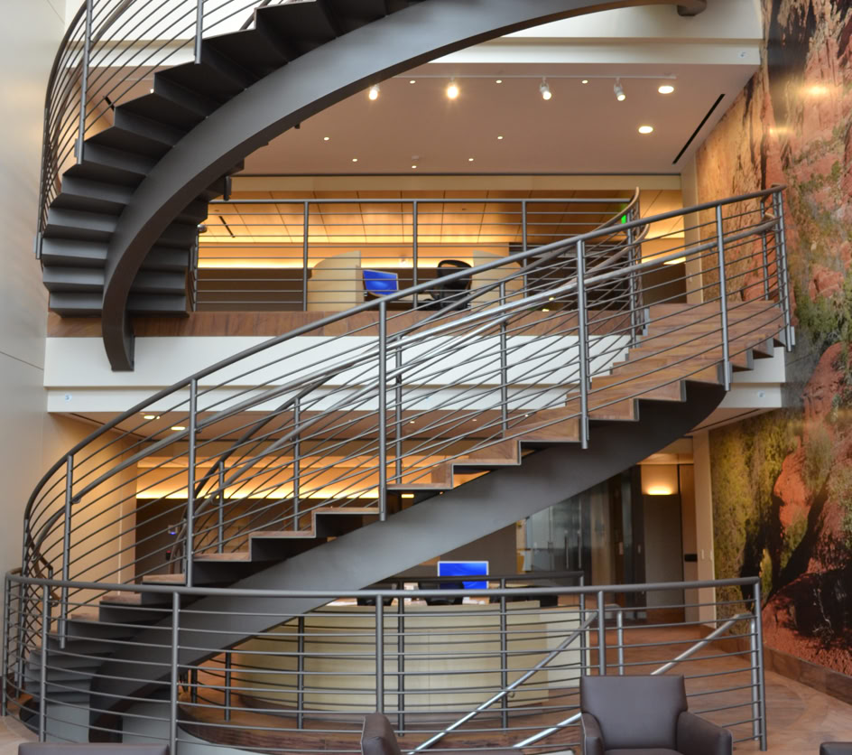 Antero Resources @ Union Station spiral staircase with Stone on it